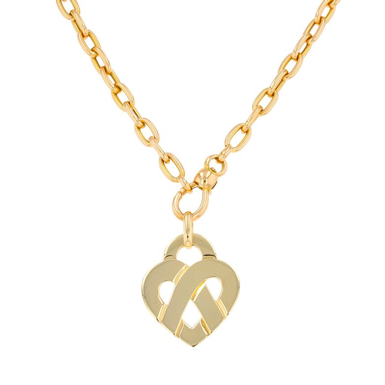 Collier POIRAY Coeur entrelacé or jaune 30.15g Comme neuf -  reconditionné disponible sur Gemme Les Bijoux